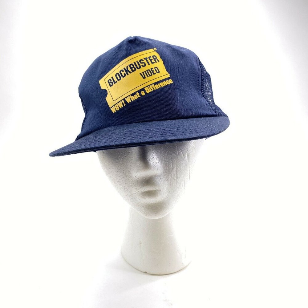 Vintage 80s Blockbuster Video Trucker Hat